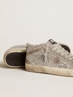 Mid Star in silver suede with Swarovski crystals and suede star - Image 4