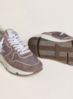Women's Running Sole in lavender nylon and suede with printed star and silver leather heel tab - Image 3