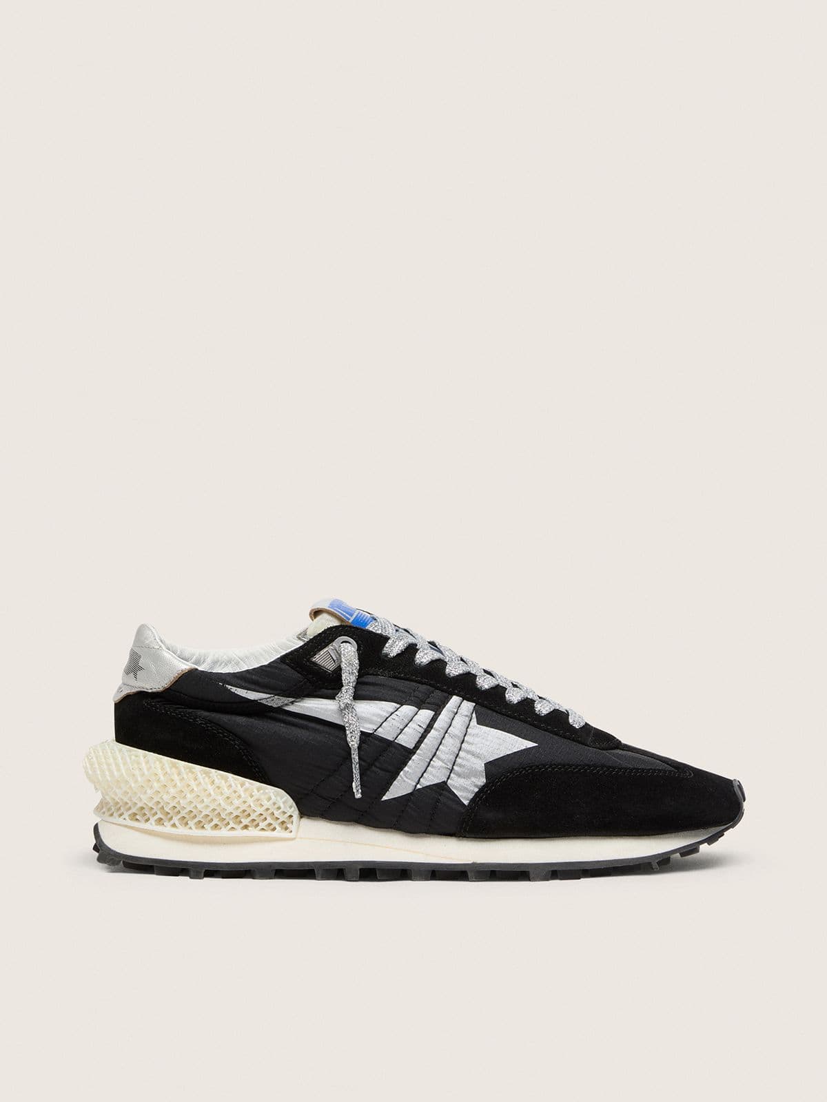 548a063f4089b76b37825bc49df986b6b274d68ab5a85d7d7683409ae55b85e7 Men's Marathon with black ripstop nylon upper and silver star - Image 1