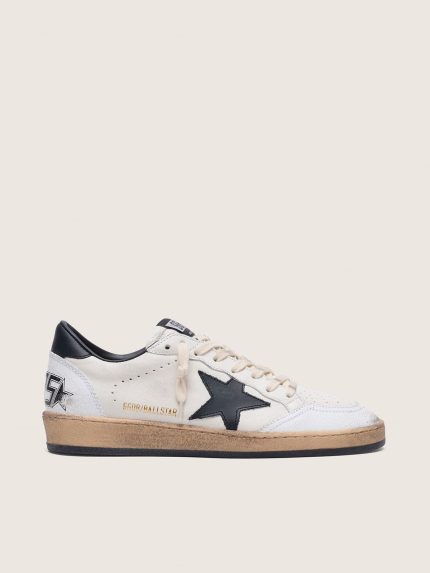 Women's Ball Star in nappa with black star and black heel tab