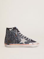Men's Francy Penstar LAB in black canvas with multicolor rhinestones