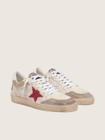 Ball Star in nylon and white mesh with red nylon star and white leather heel tab - Image 2