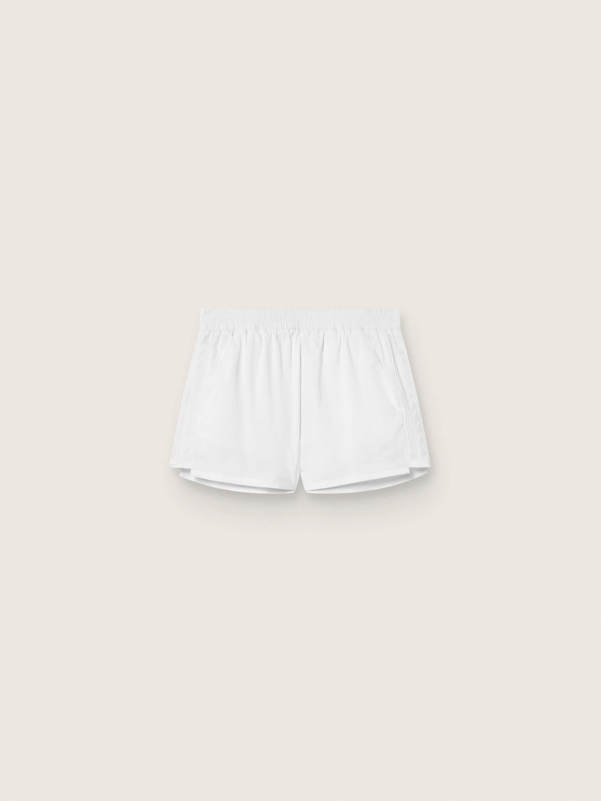 5564ca1992df5af9b0033a5a9ecc02e7cfc2607321223d15ed1f8fb7afe43a4e Women's white double-layer sports shorts - Image 1