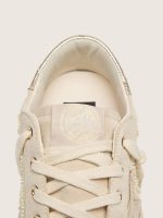 Women's Super-Star LTD in pearl suede with gold star and bead embroidery - Image 8