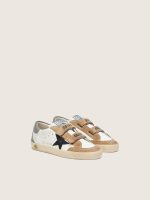 Junior Old School with black leather star and beige and green suede inserts - Image 2