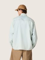 Men's overshirt in light blue denim - Image 6