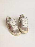 Women's Super-Star LTD in gray suede with red waxed suede star and heel tab - Image 2