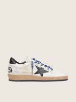 Women's Ball Star LTD in white nappa leather with black leather star and heel tab