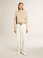 Women's beige sweater with 'Golden' lettering on the back - Image 3