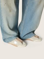 Women's True-Star in light gray suede with metallic silver star and heel tab - Image 3