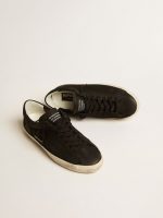 Men's Super-Star in black nubuck with perforated star and black nubuck heel tab - Image 2