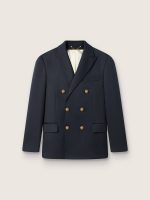 Men's double-breasted blazer in dark blue