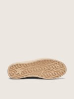 Women's Ball Star in cream leather with brick-red leather star and suede inserts - Image 5