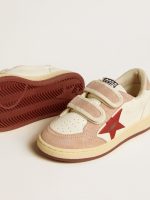 Ball Star Junior in nappa with nappa star and pink suede heel tab - Image 3