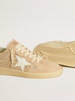Ball Star in suede and Swarovski crystals with leather star and metallic heel tab - Image 3