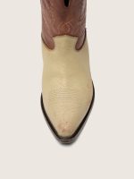 Women's Wish Star low boots in beige and brown leather with embroidery - Image 4