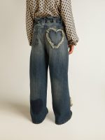 Girls' wide-leg jeans in blue denim - Image 4