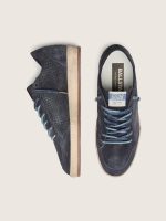 Men's Ball Star in dark blue perforated suede with dark blue suede star - Image 3