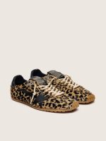 Men's Marathon Speed in beige and black leopard-print pony skin with black leather star - Image 2
