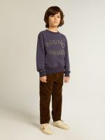 Blue-violet sweatshirt with Golden Goose lettering on the front - Image 3