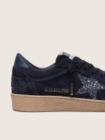 Women's Ball Star in dark blue suede with dark blue glitter star - Image 5