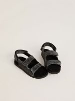 Noa Young sandals in distressed black leather - Image 2