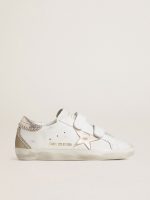 Women's Old School LTD with rose gold metallic leather star and heel tab