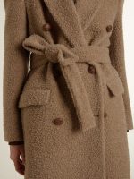 Women's double-breasted coat in a beige wool blend - Image 5