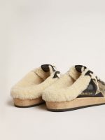 Ball Star Sabots in nappa with platinum star and shearling lining - Image 4