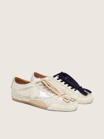 Women's True-Star in light gray suede with metallic silver star and heel tab - Image 2