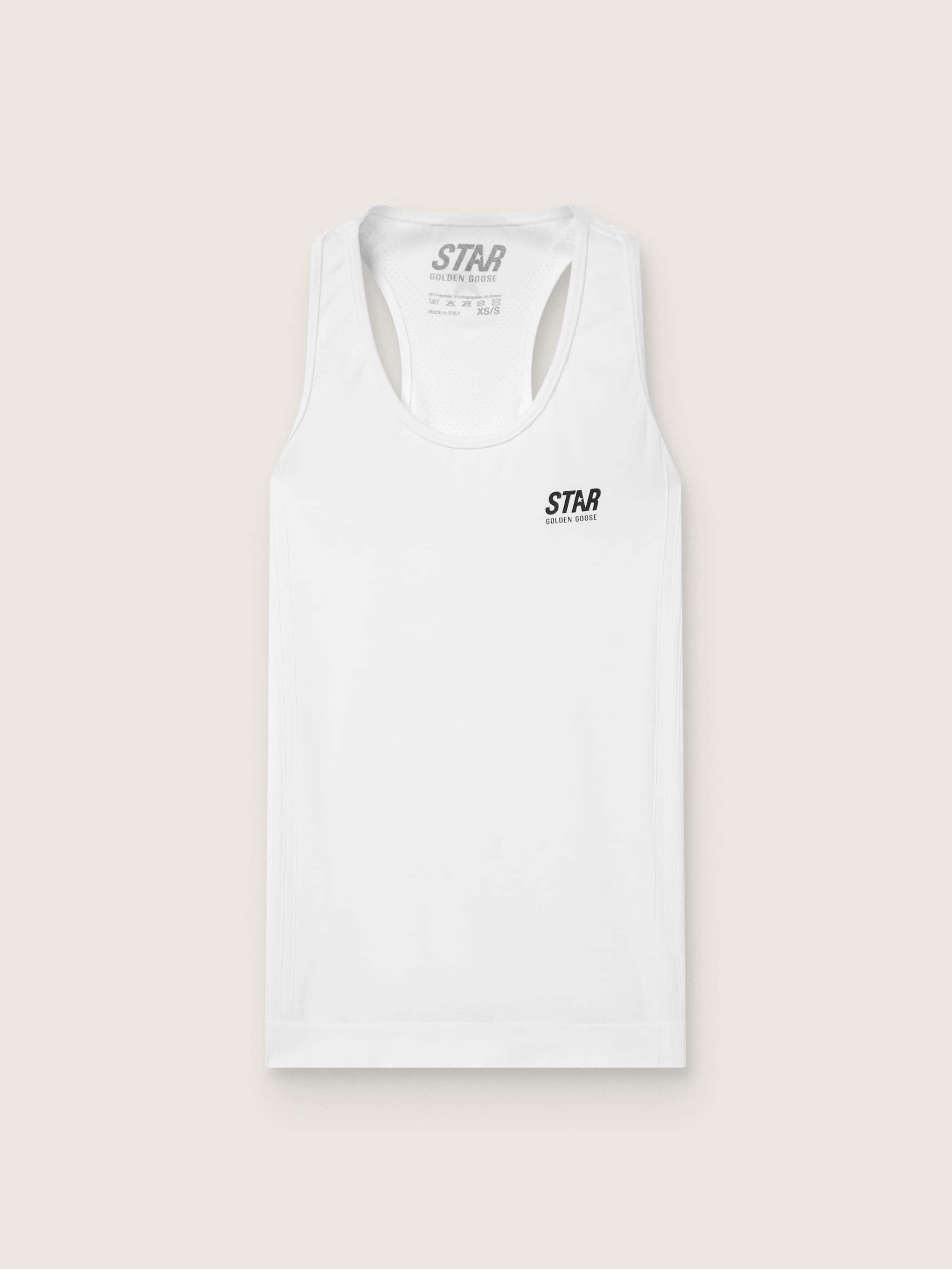 5bc936e5bb5b165407b75d32003ca12693c069265b39d6d9637a5be83cbc1261 Women's white sports tank top - Image 1