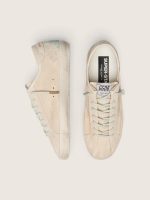 Women's Super-Star in cream suede with perforated star and bead insert - Image 3
