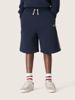 Kids' shorts in blue cotton with contrasting piping - Image 4