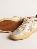 Mid Star with silver metallic leather inserts and pink star - Image 3