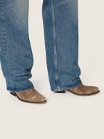 Women's low Wish Star boots in gray suede with star embroidery - Image 3