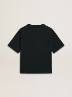 Women's black T-shirt with crystals - Image 2