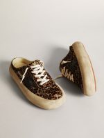 Women's Space-Star Sabot in leopard print pony skin with black star - Image 2