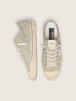 Men's V-Star in dove-gray suede with silver metallic leather star - Image 4