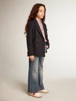 Boys' dark blue double-breasted buttoned blazer - Image 4