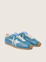 Women's Marathon Speed in blue nappa with printed star and silver leather heel tab - Image 2