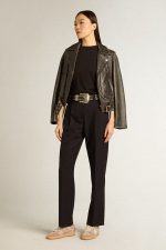 Women's regular-fit distressed T-shirt in black - Image 3