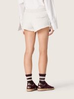 Star women's shorts in gray melange fleece - Image 6