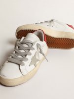 Super-Star Junior with suede star and red leather heel tab - Image 3