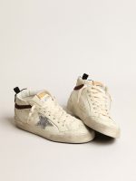 Mid Star in white nappa leather with silver glitter star - Image 2