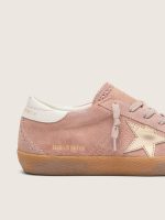 Women's Super-Star LTD in pink suede with platinum metallic leather star - Image 4