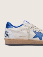 Men's Ball Star in white nappa with blue star and heel tab - Image 5