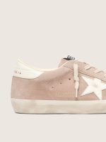 Women's Super-Star in powder-pink suede with white star - Image 4