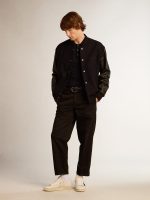 Men's black cotton chinos - Image 3