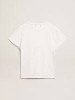 Distressed slim-fit women's T-shirt in white - Image 5