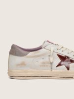 Men's Super-Star in white leather with burgundy laminated leather star - Image 4